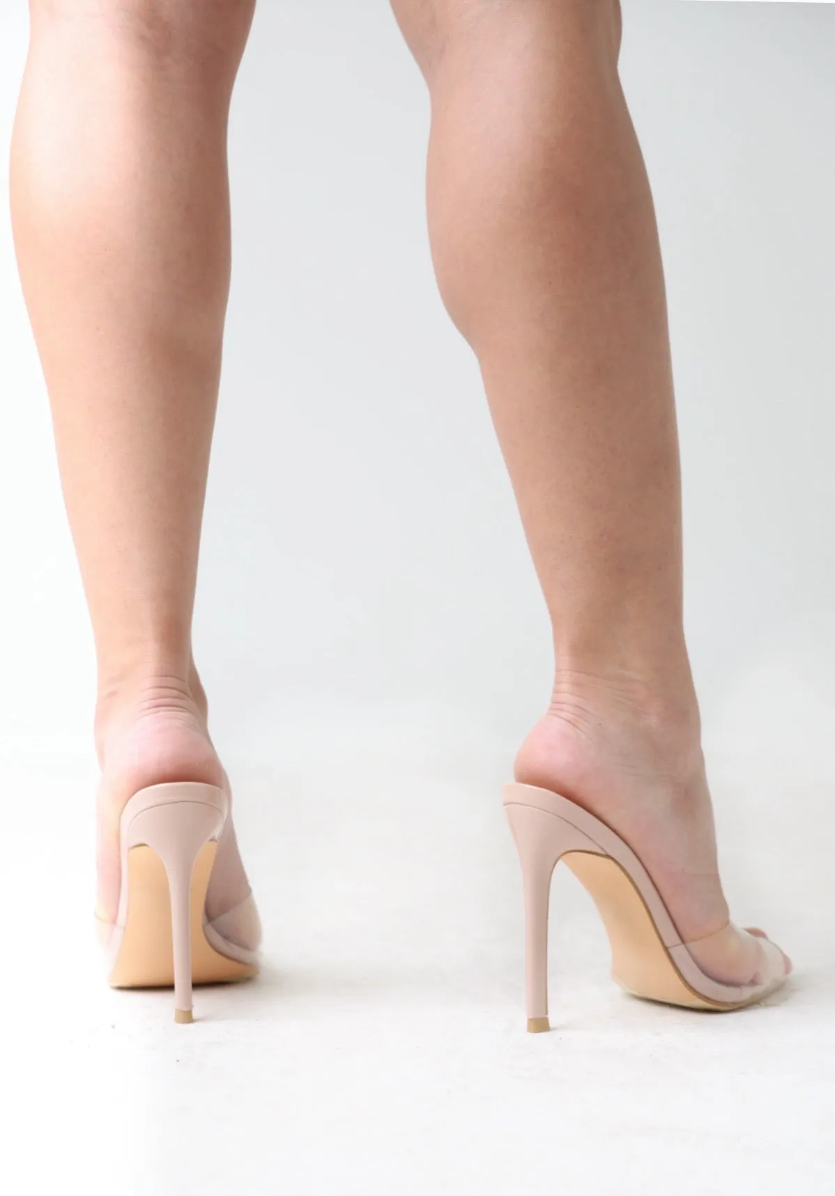 Always the One Nude & Clear Heels