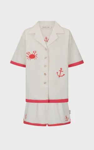 Araminta James | Del Mar Shirt Set Lobster Red