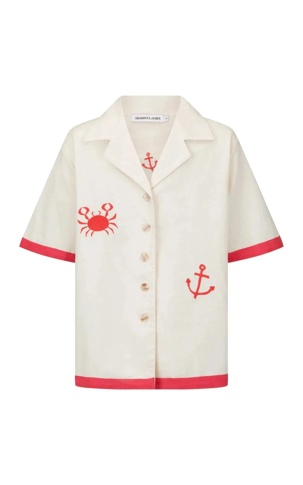 Araminta James | Del Mar Shirt Set Lobster Red