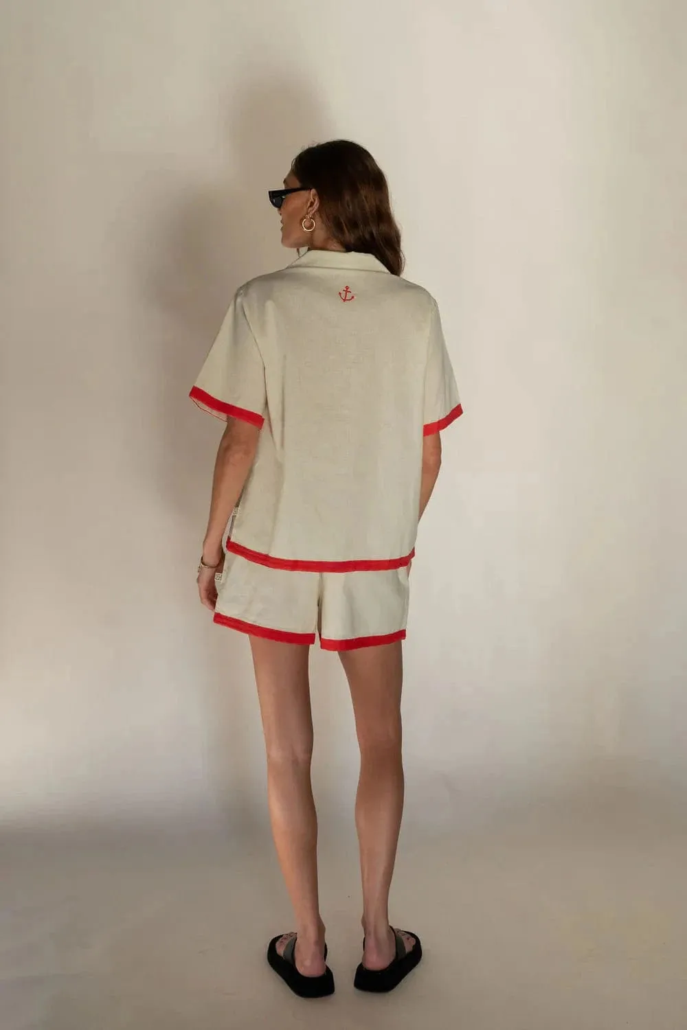 Araminta James | Del Mar Shirt Set Lobster Red