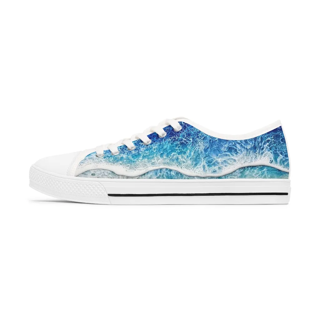 Blue Wave Women's Low Top Sneakers