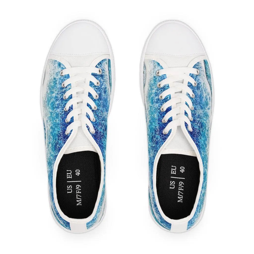 Blue Wave Women's Low Top Sneakers