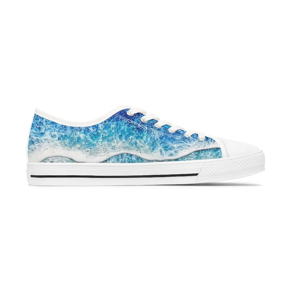 Blue Wave Women's Low Top Sneakers