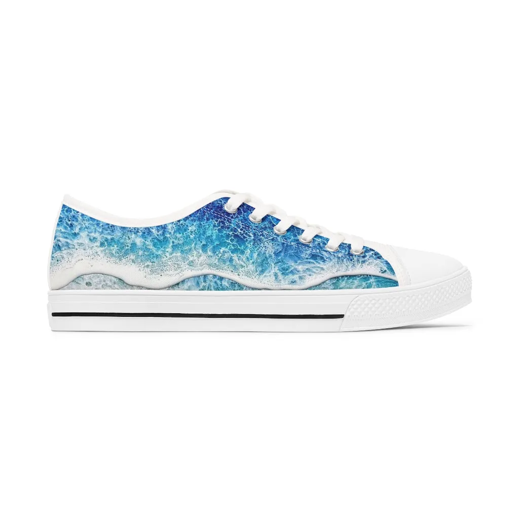 Blue Wave Women's Low Top Sneakers