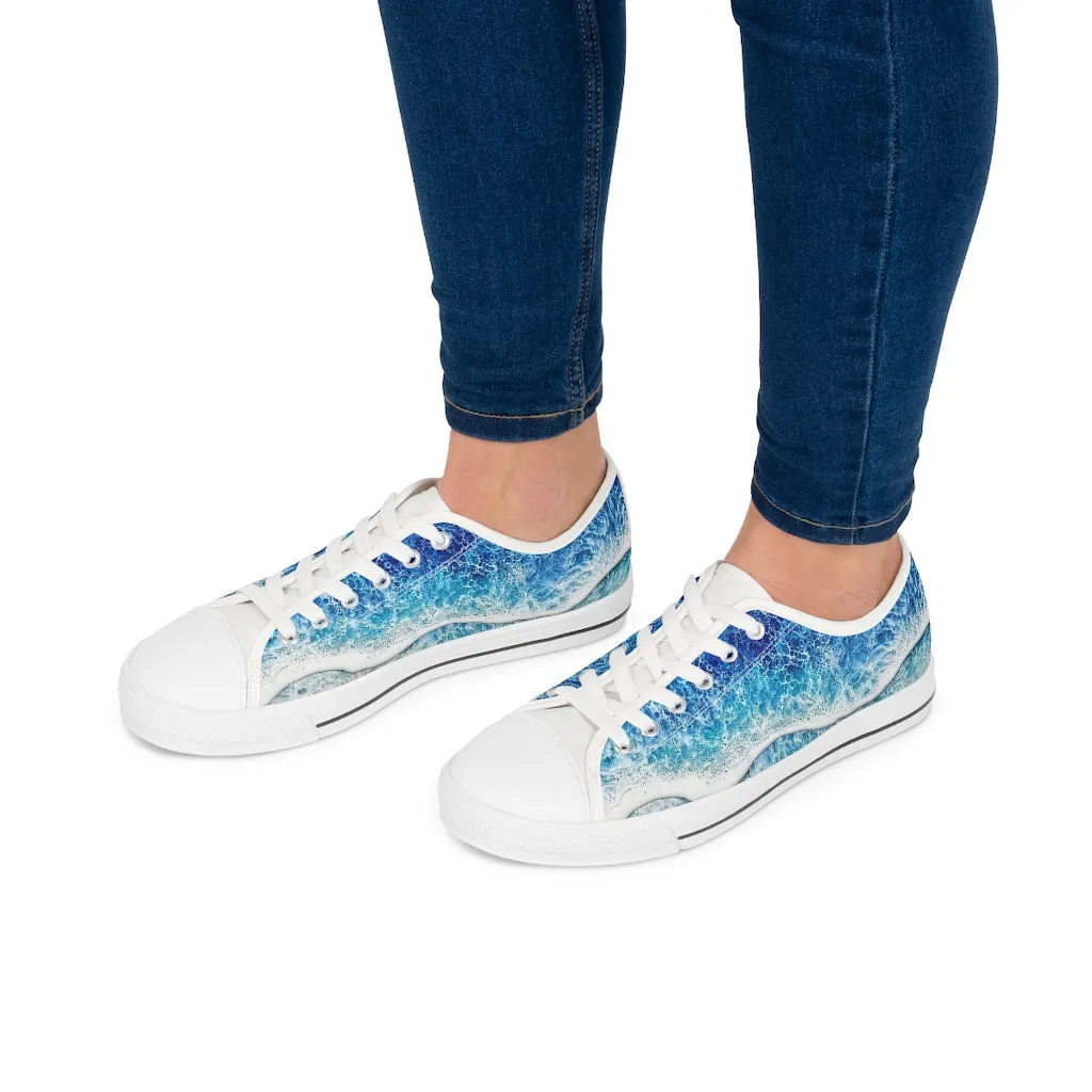 Blue Wave Women's Low Top Sneakers