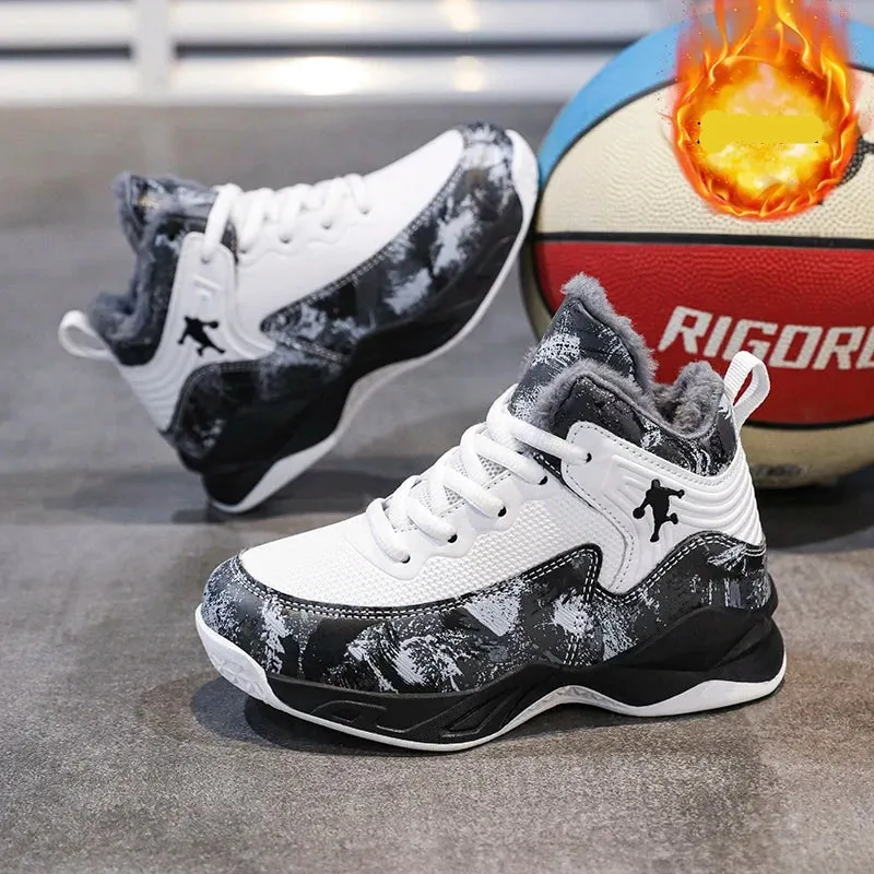 Boys Trendy Anti Slip Outdoor Running Warm Shoes