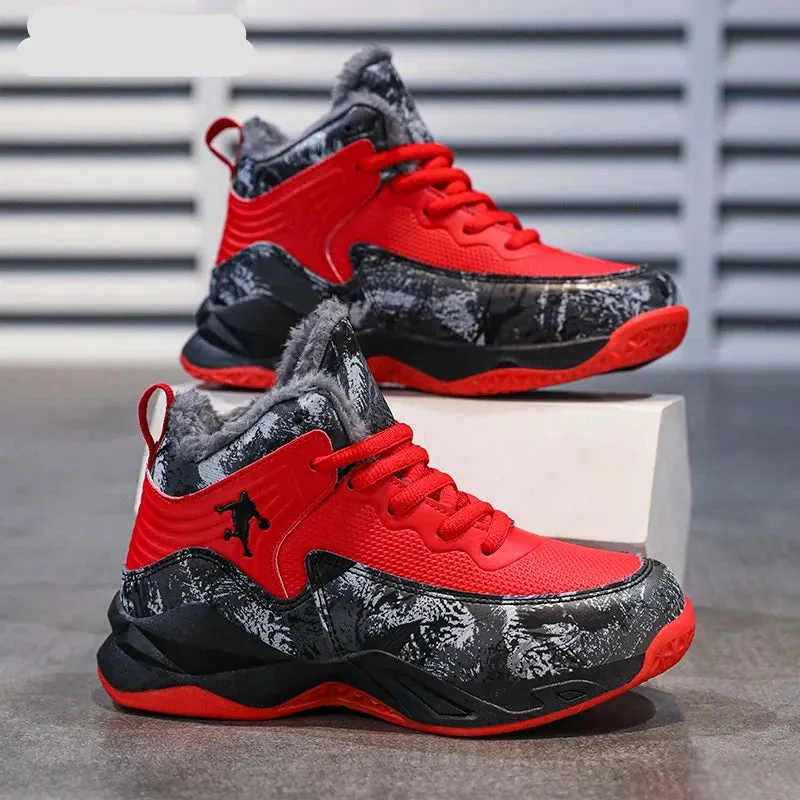 Boys Trendy Anti Slip Outdoor Running Warm Shoes