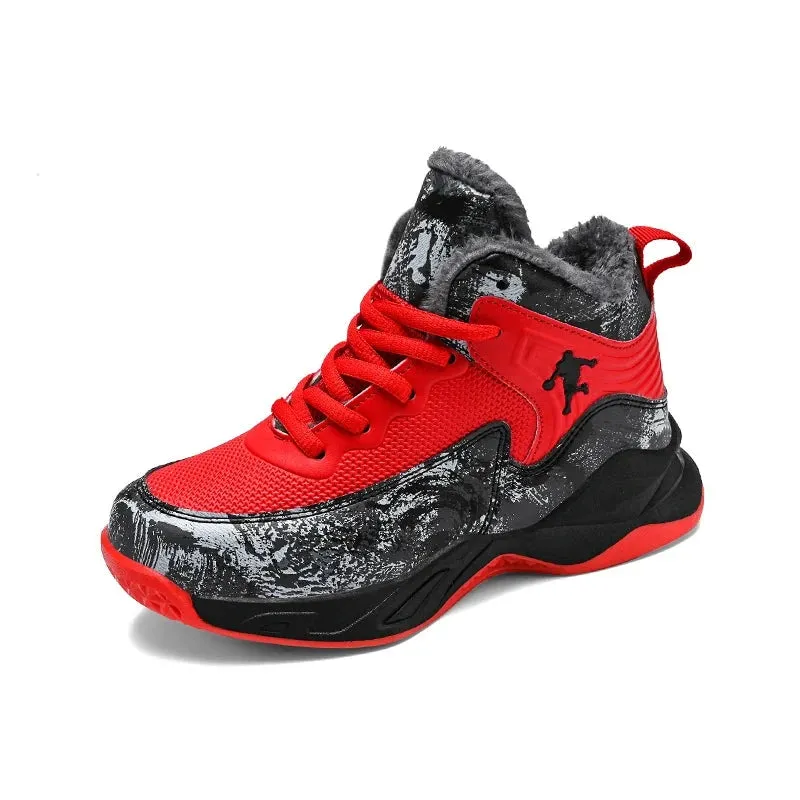 Boys Trendy Anti Slip Outdoor Running Warm Shoes