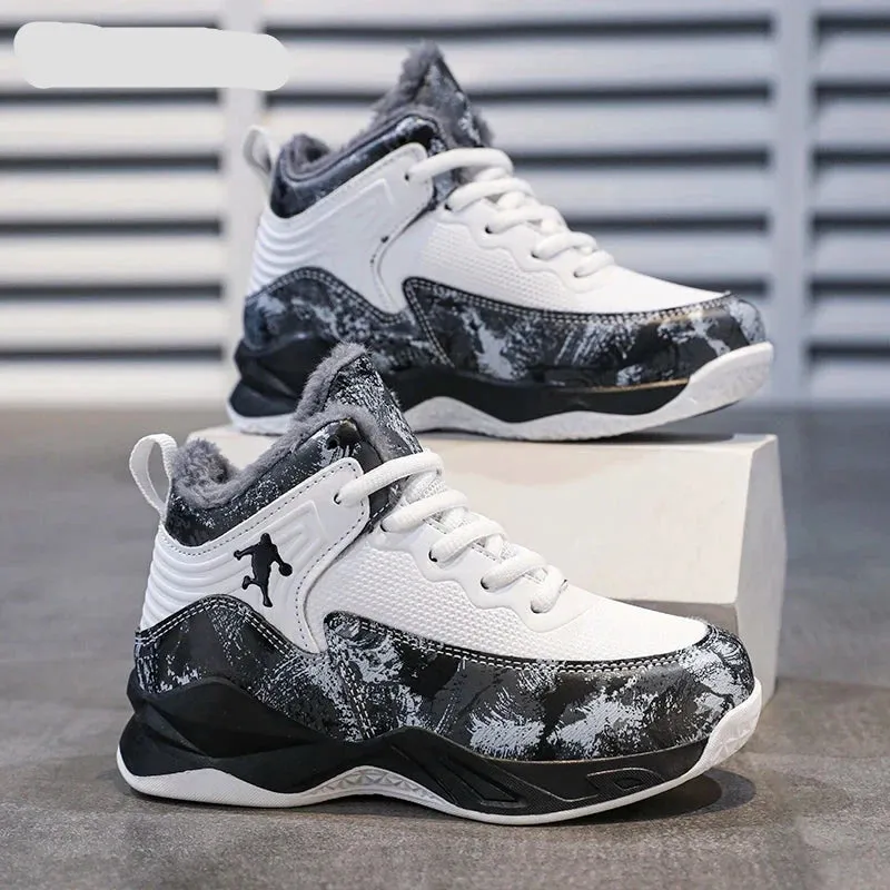 Boys Trendy Anti Slip Outdoor Running Warm Shoes