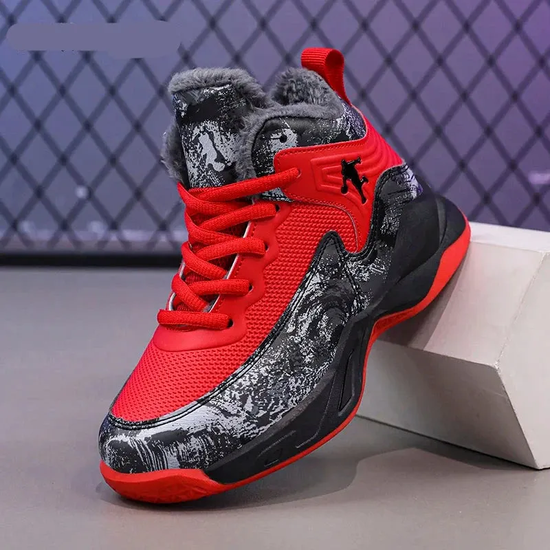 Boys Trendy Anti Slip Outdoor Running Warm Shoes