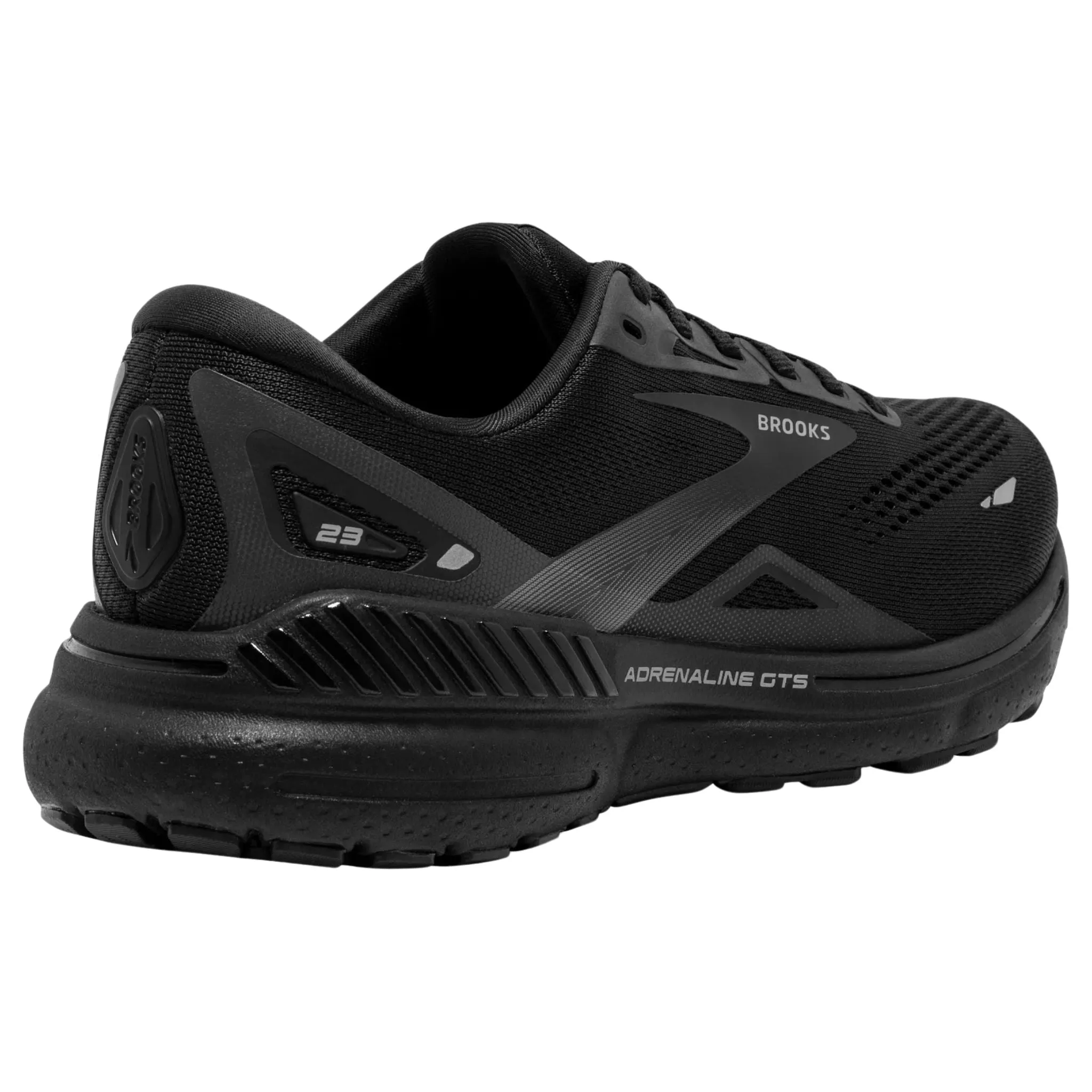 Brooks Men's 110391 020 Adrenaline GTS 23 Black Black Ebony Cushion Support Running Shoes