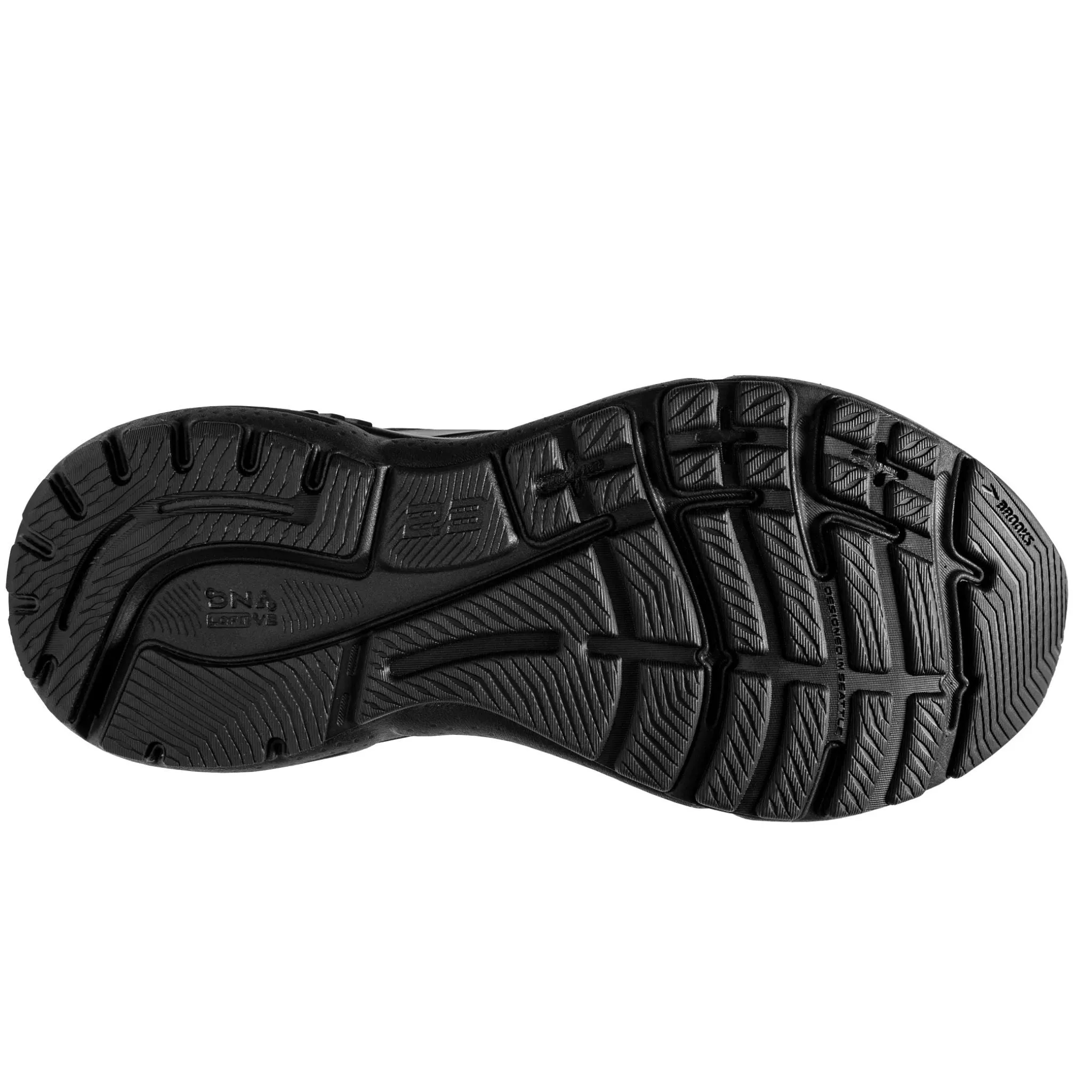 Brooks Men's 110391 020 Adrenaline GTS 23 Black Black Ebony Cushion Support Running Shoes