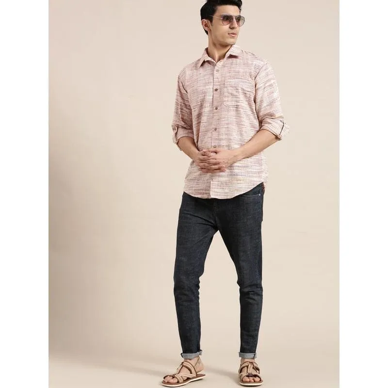 Brown Texture Men Shirt