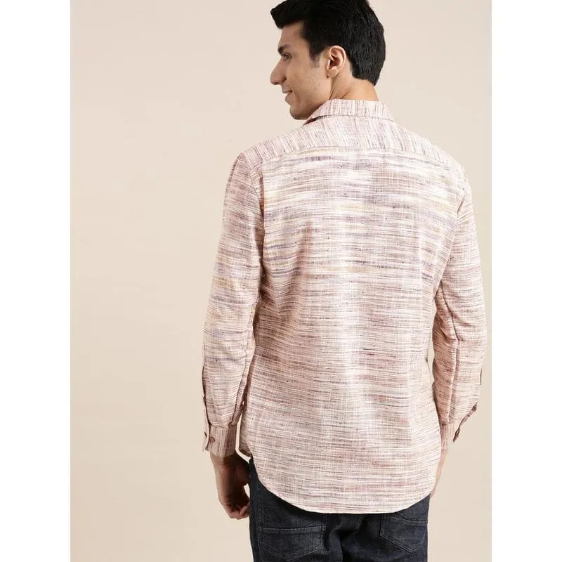 Brown Texture Men Shirt