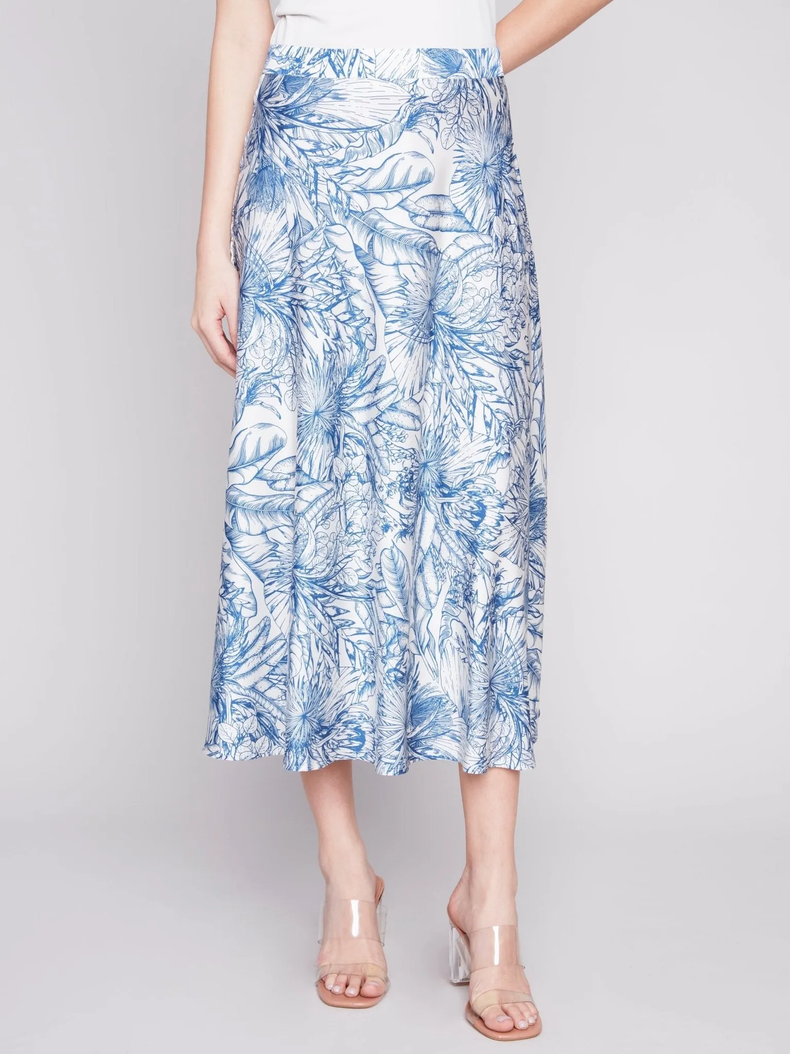 Charlie B Women's Printed Satin Skirt