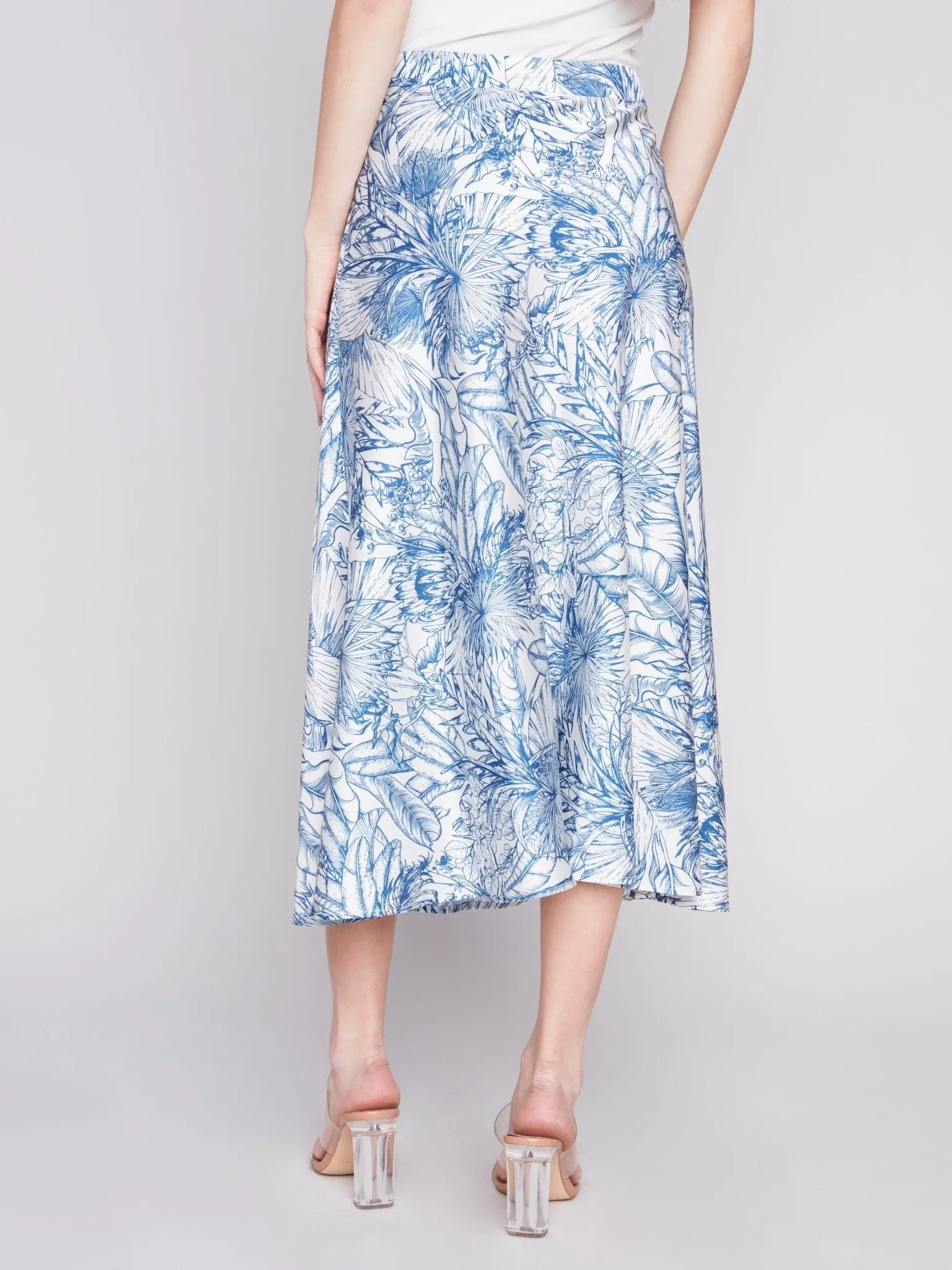 Charlie B Women's Printed Satin Skirt