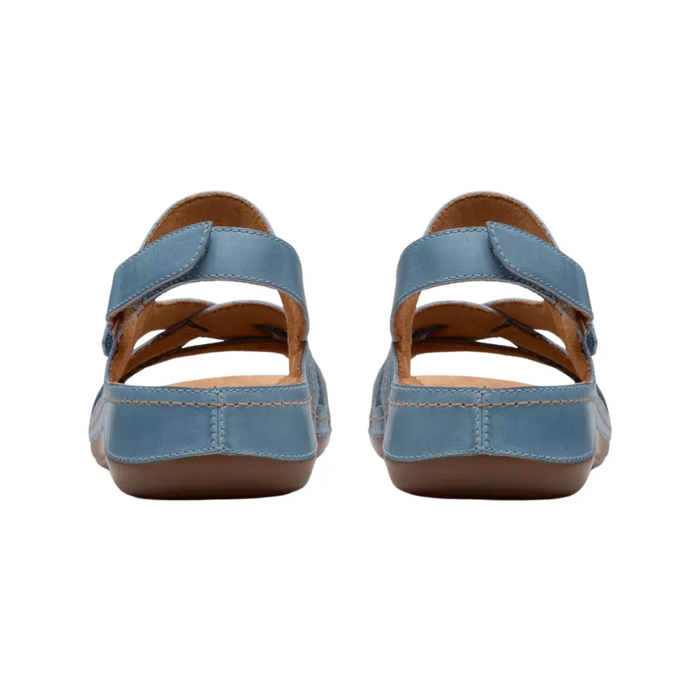 Clarks Cecily Strap Blue Combination Sandal (Women's)