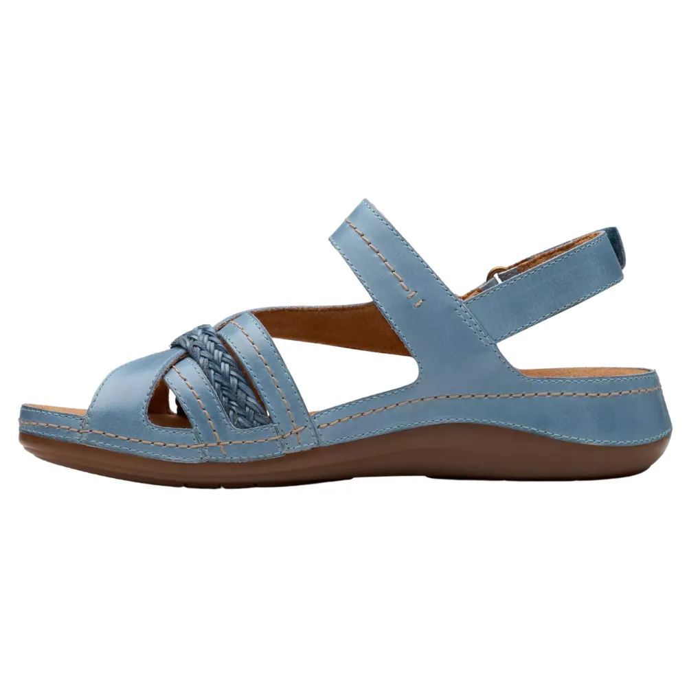 Clarks Cecily Strap Blue Combination Sandal (Women's)