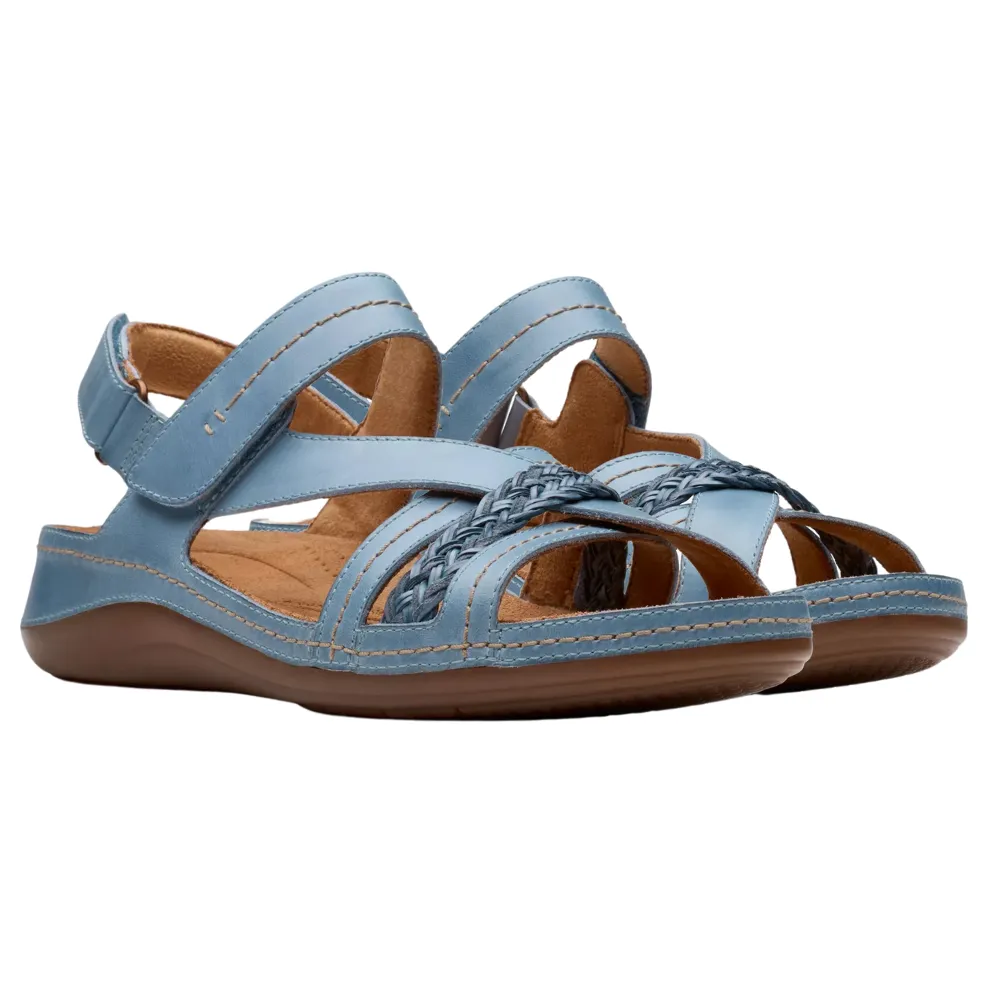 Clarks Cecily Strap Blue Combination Sandal (Women's)