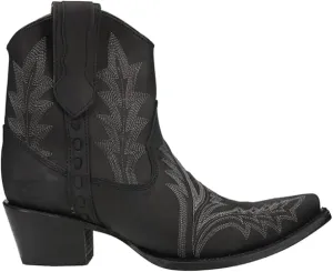 Corral Boots Women's Embroidery & Zipper Ankle Boots - BLACK