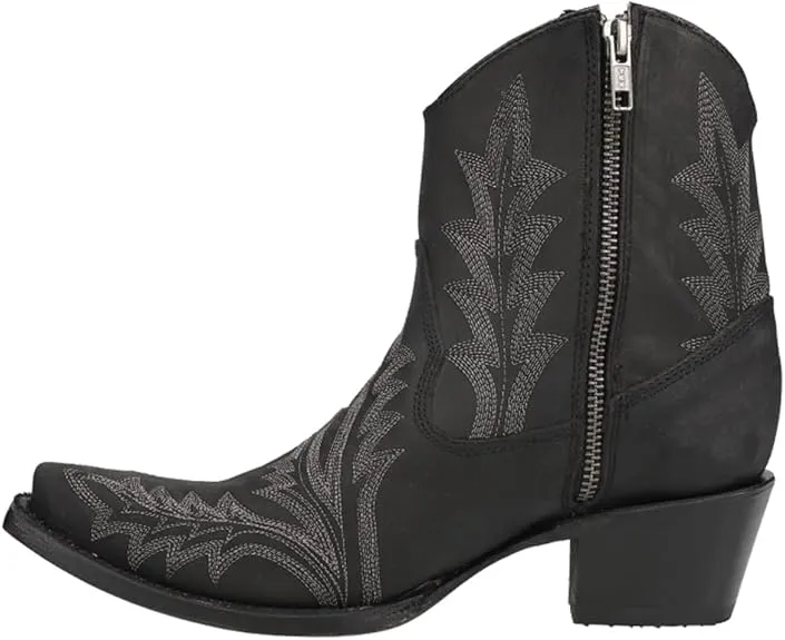 Corral Boots Women's Embroidery & Zipper Ankle Boots - BLACK