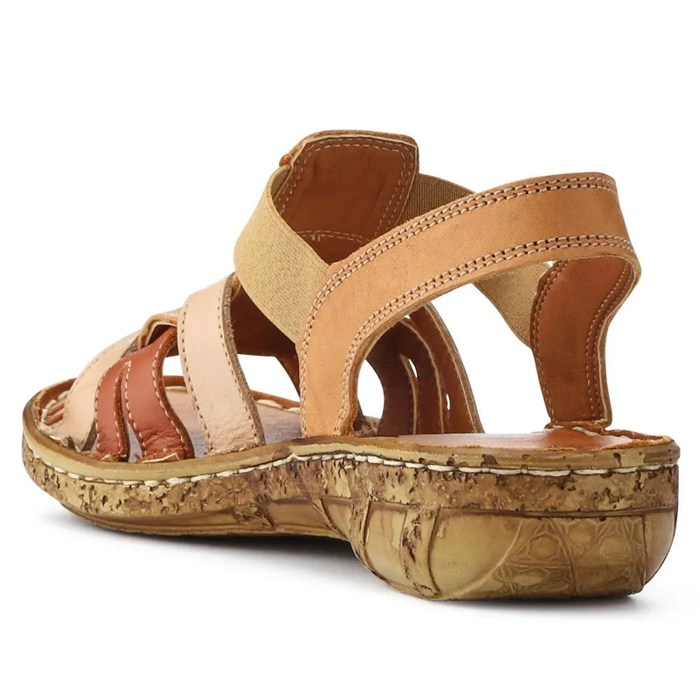 Cushioned Leather Sandals - HAK41013 / 327 453