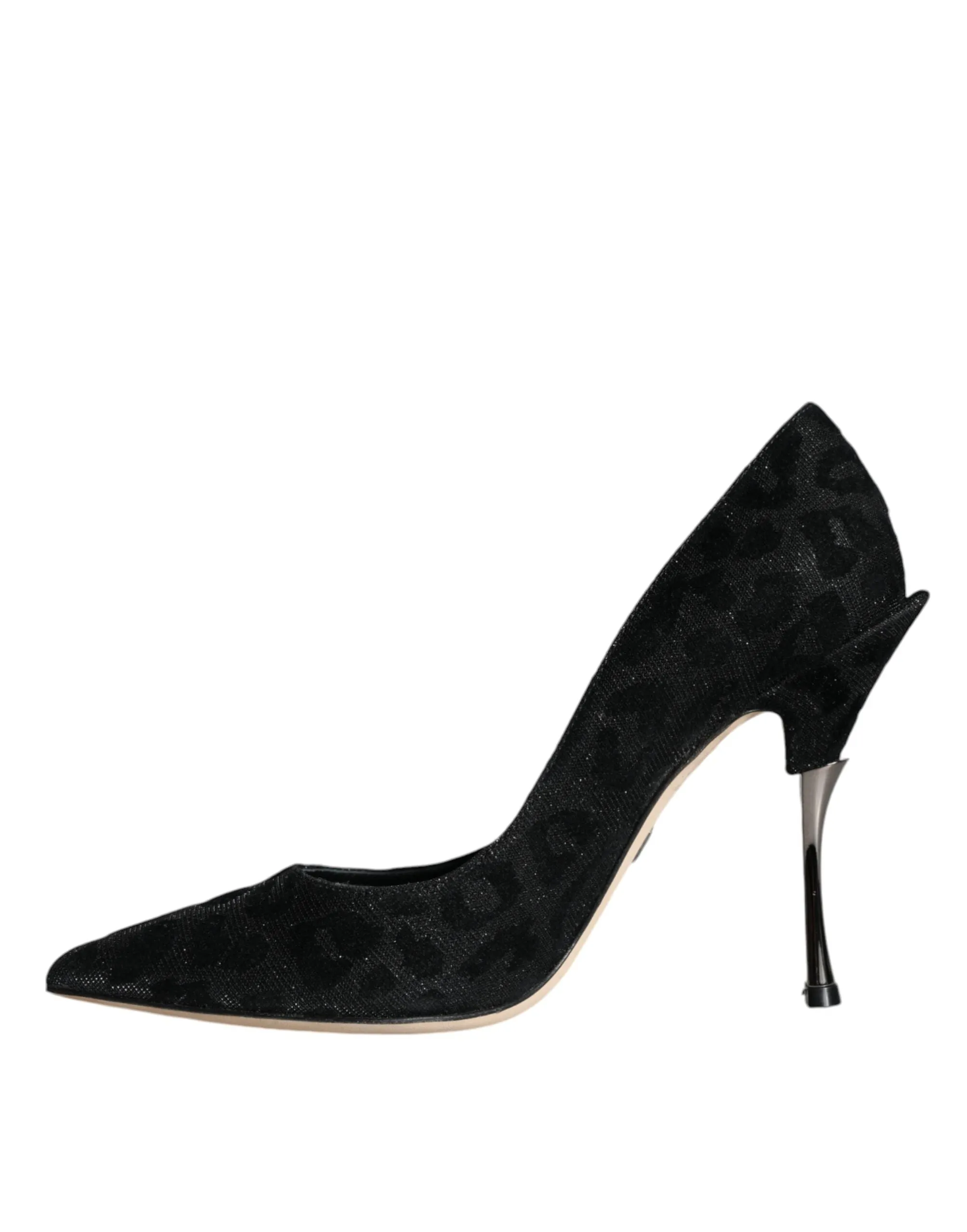 Dolce & Gabbana Leopard Lurex Pumps In Black