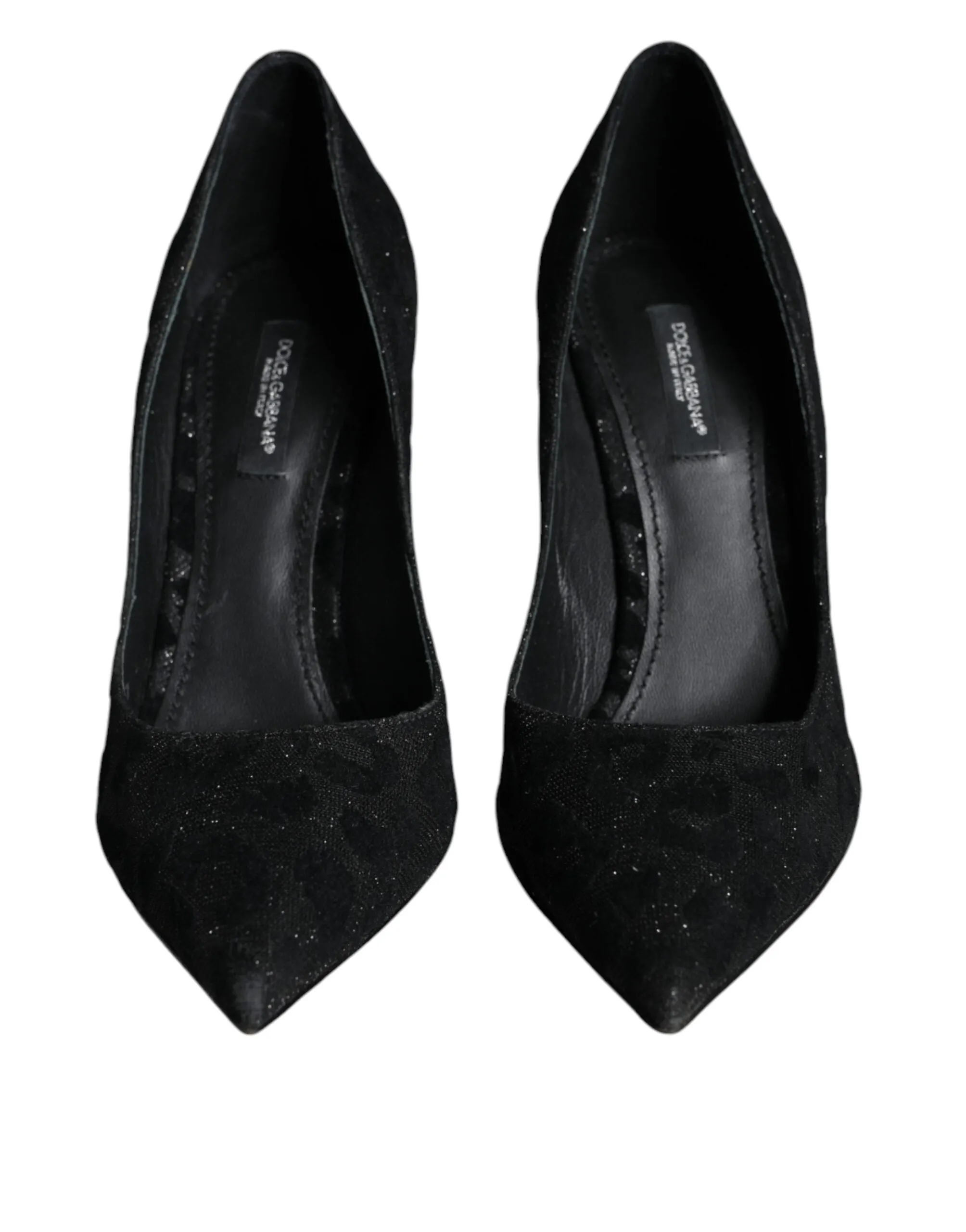 Dolce & Gabbana Leopard Lurex Pumps In Black