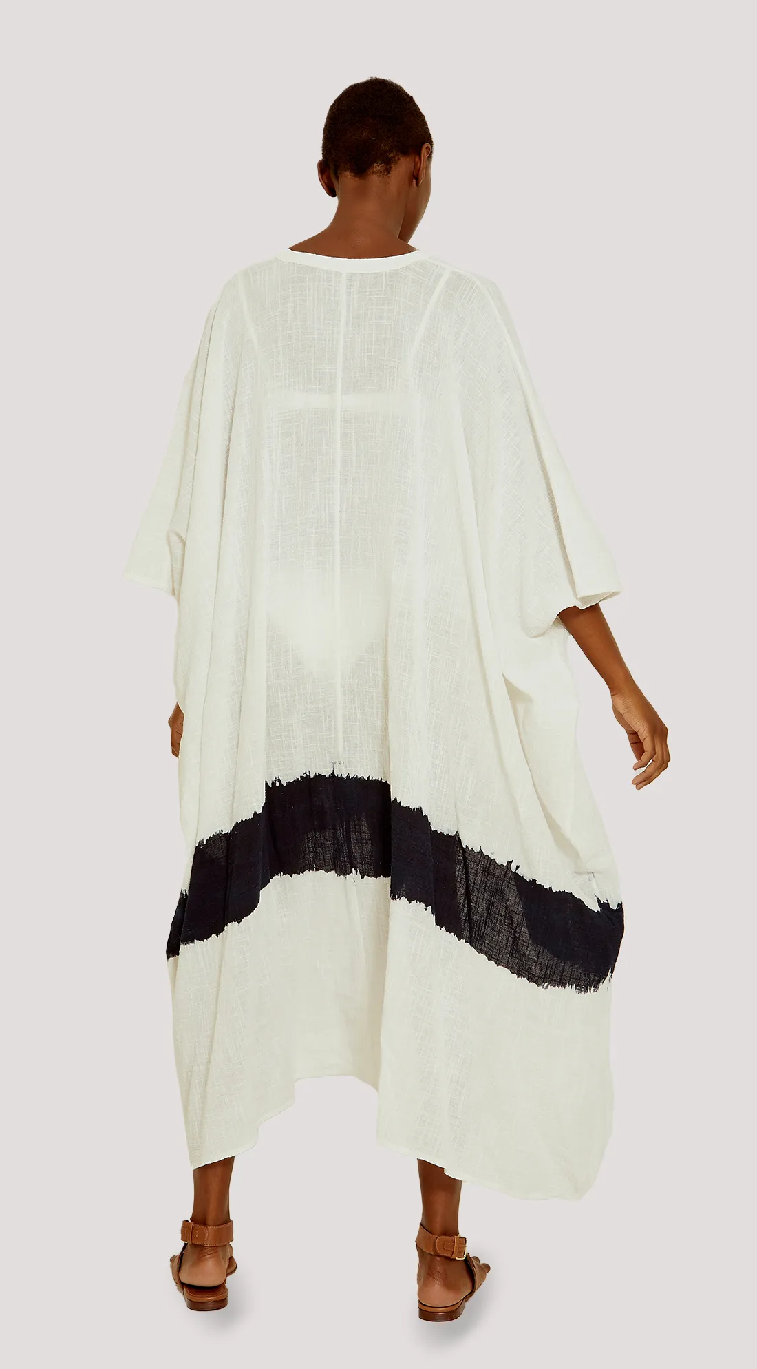 DYED ASYMMETRICAL KAFTAN