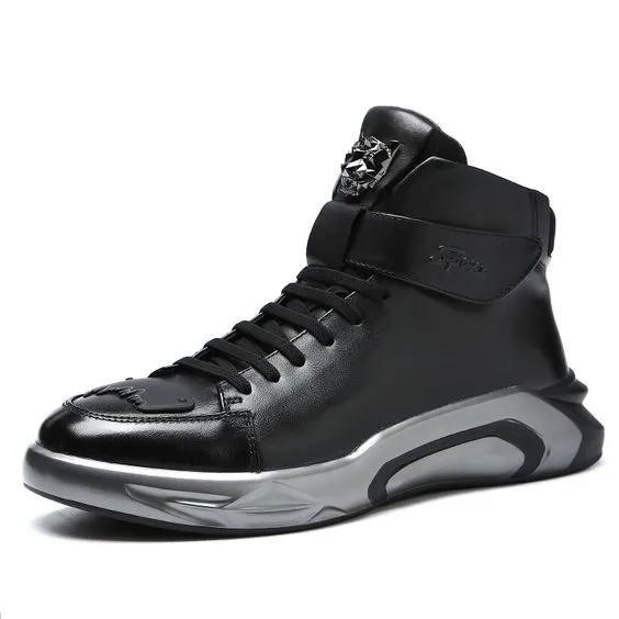 High Top Trendy Black Martin Boots