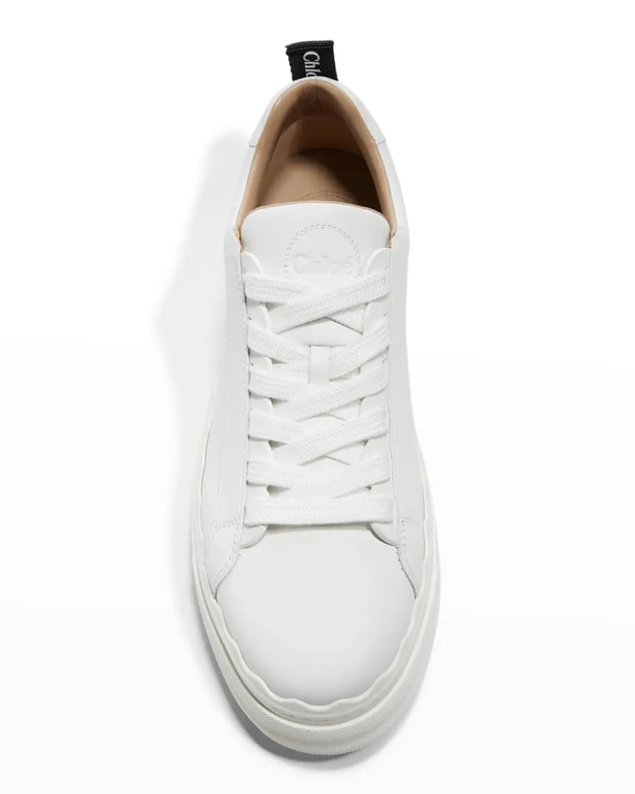 Lauren Chloe Leather Low Top Sneakers