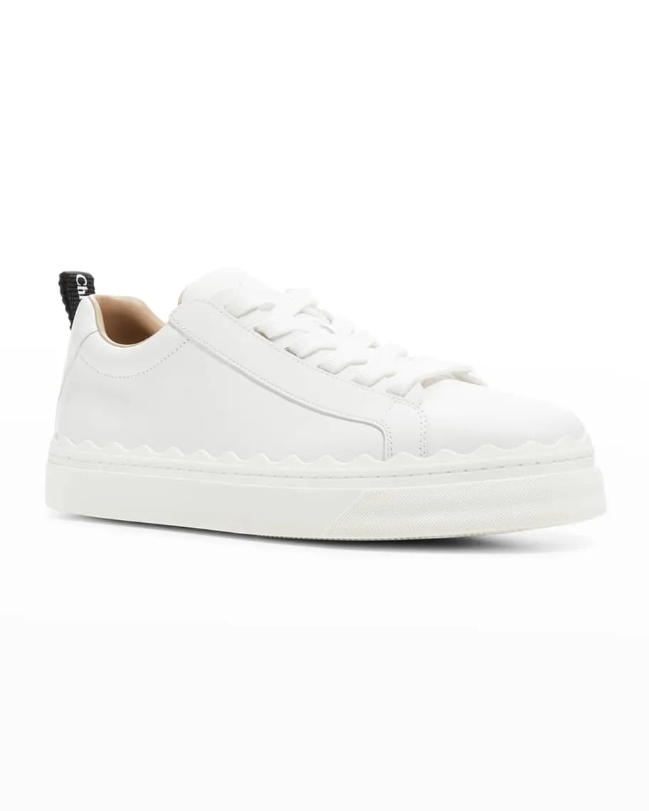 Lauren Chloe Leather Low Top Sneakers