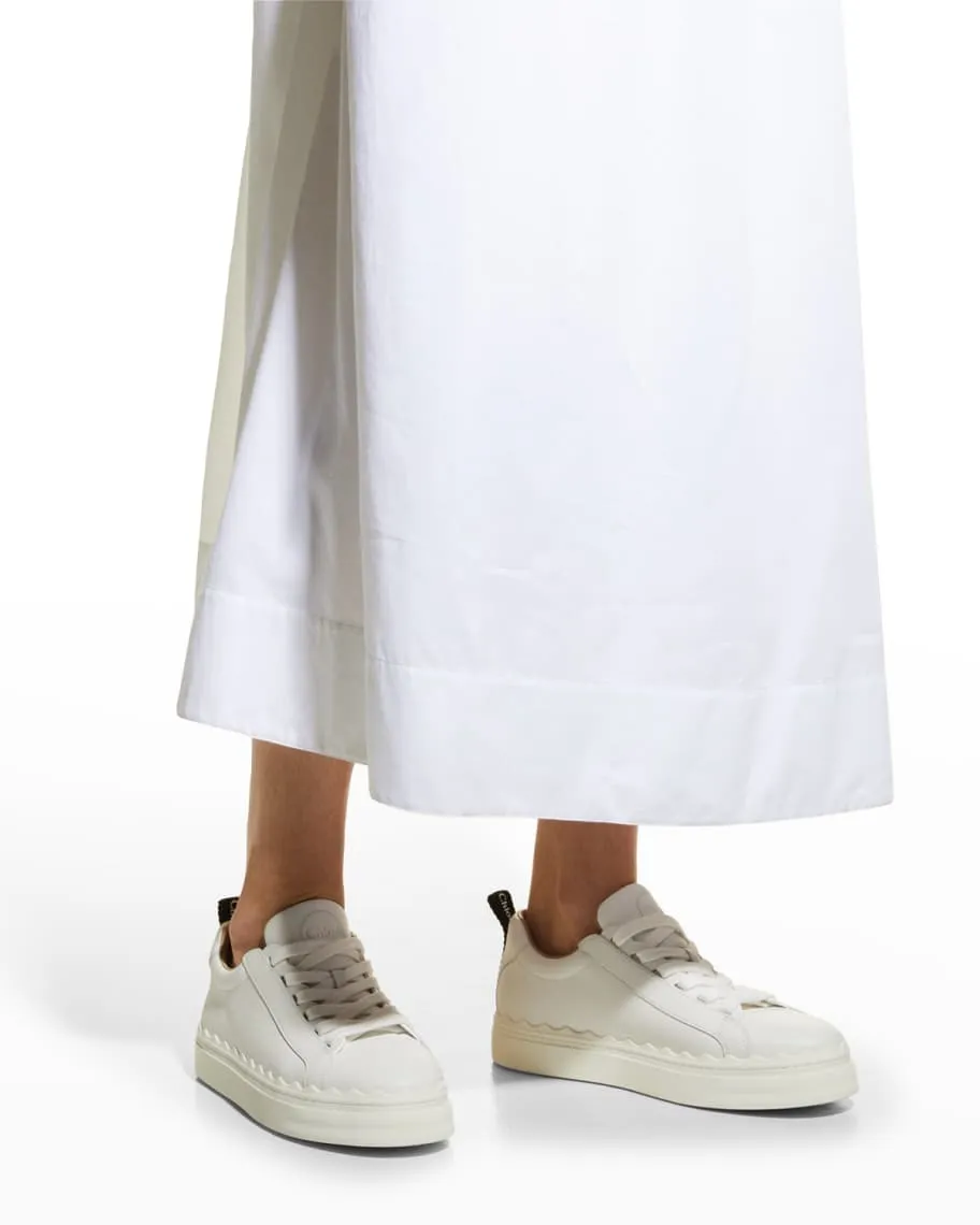 Lauren Chloe Leather Low Top Sneakers