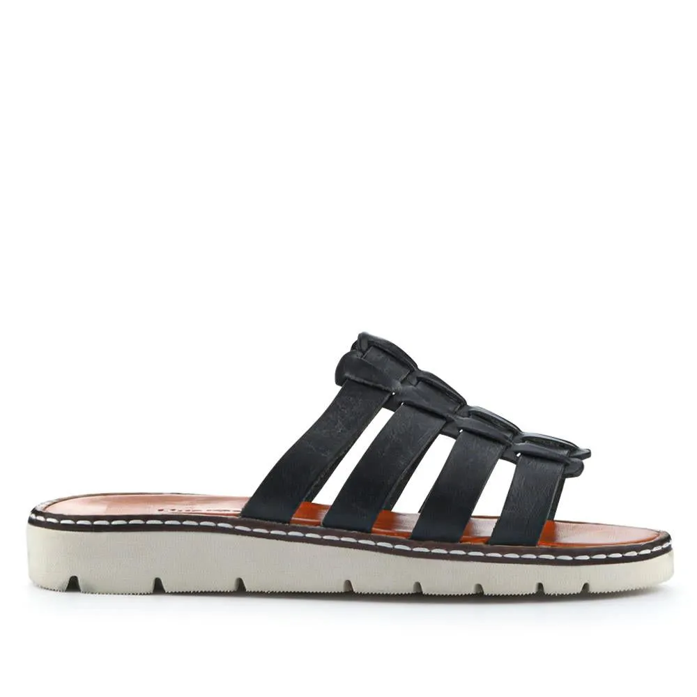 Leather Strappy Mule Sandals - EDNB40106 / 326 916