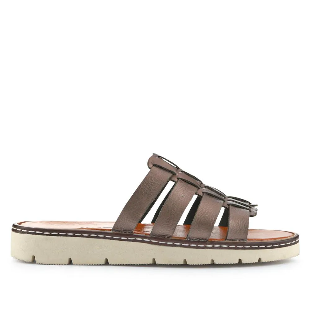 Leather Strappy Mule Sandals - EDNB40106 / 326 916