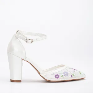 Lorraine - Ivory Floral Lace Wedding Shoes