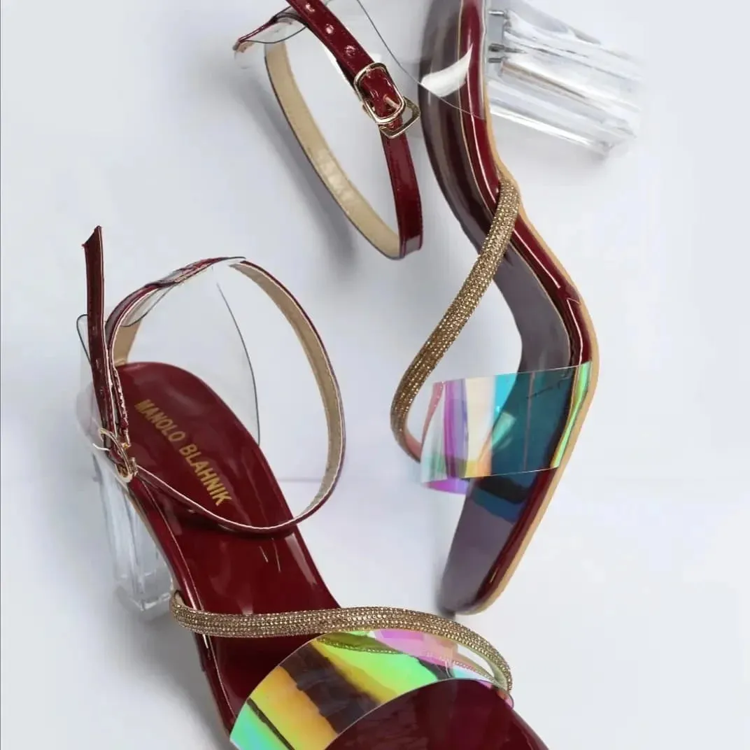 MANOLO RHINESTONE SANDALS
