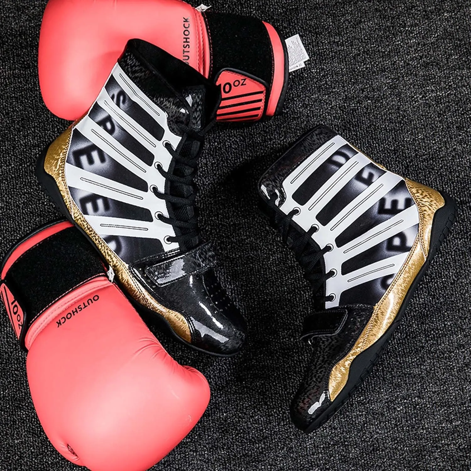 Men's and Women's High Traction Wrestling Shoes for Men,Durable Shoes for Wrestling, Boxing, Weightlifting & Bodybuilding -Combat Sports Footwear, Lightweight Gym Shoes