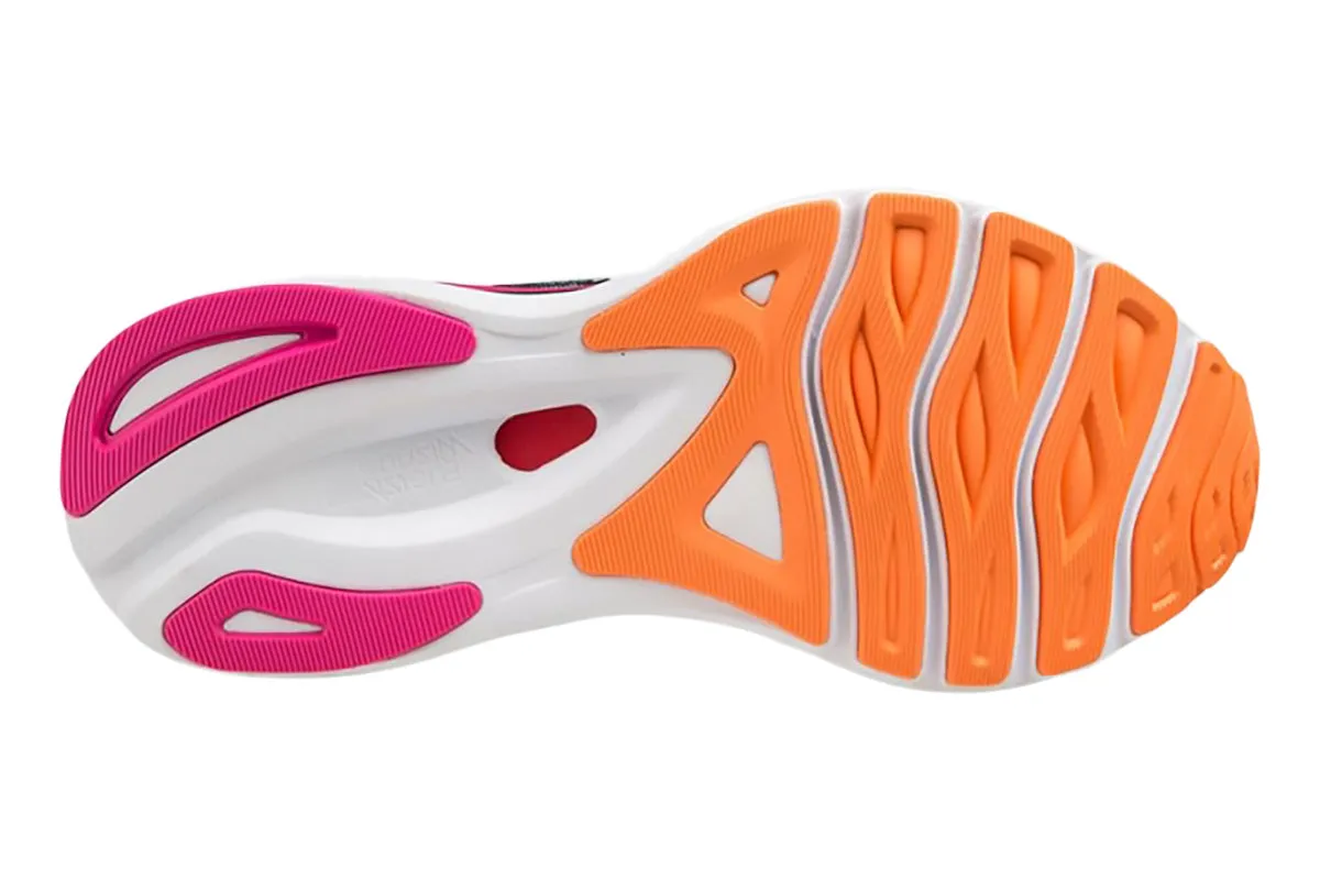 Mizuno Wave Sky 6 D Iron Gate/Nimbus Cloud Neon Pink Womens