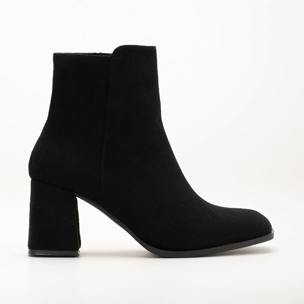 Nadine - Black Suede Ankle Boots