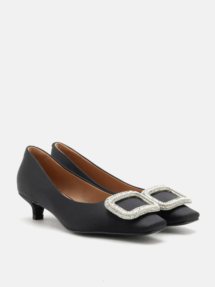 Olea Crystal Embellished Buckle Heels