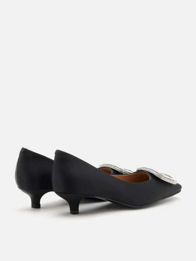 Olea Crystal Embellished Buckle Heels