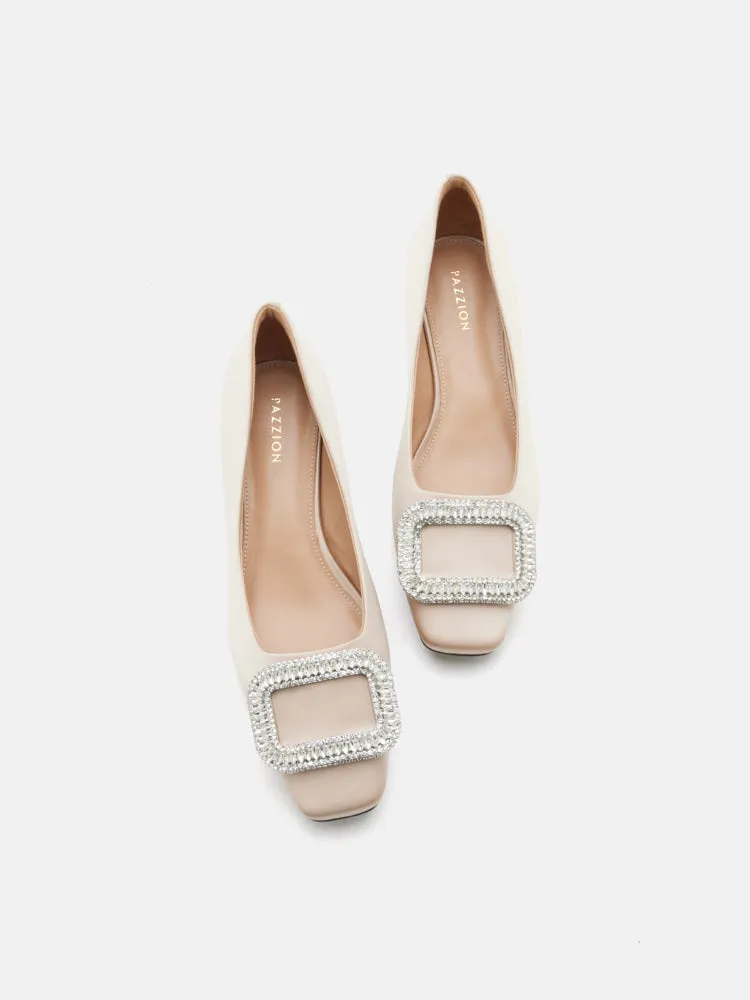 Olea Crystal Embellished Buckle Heels