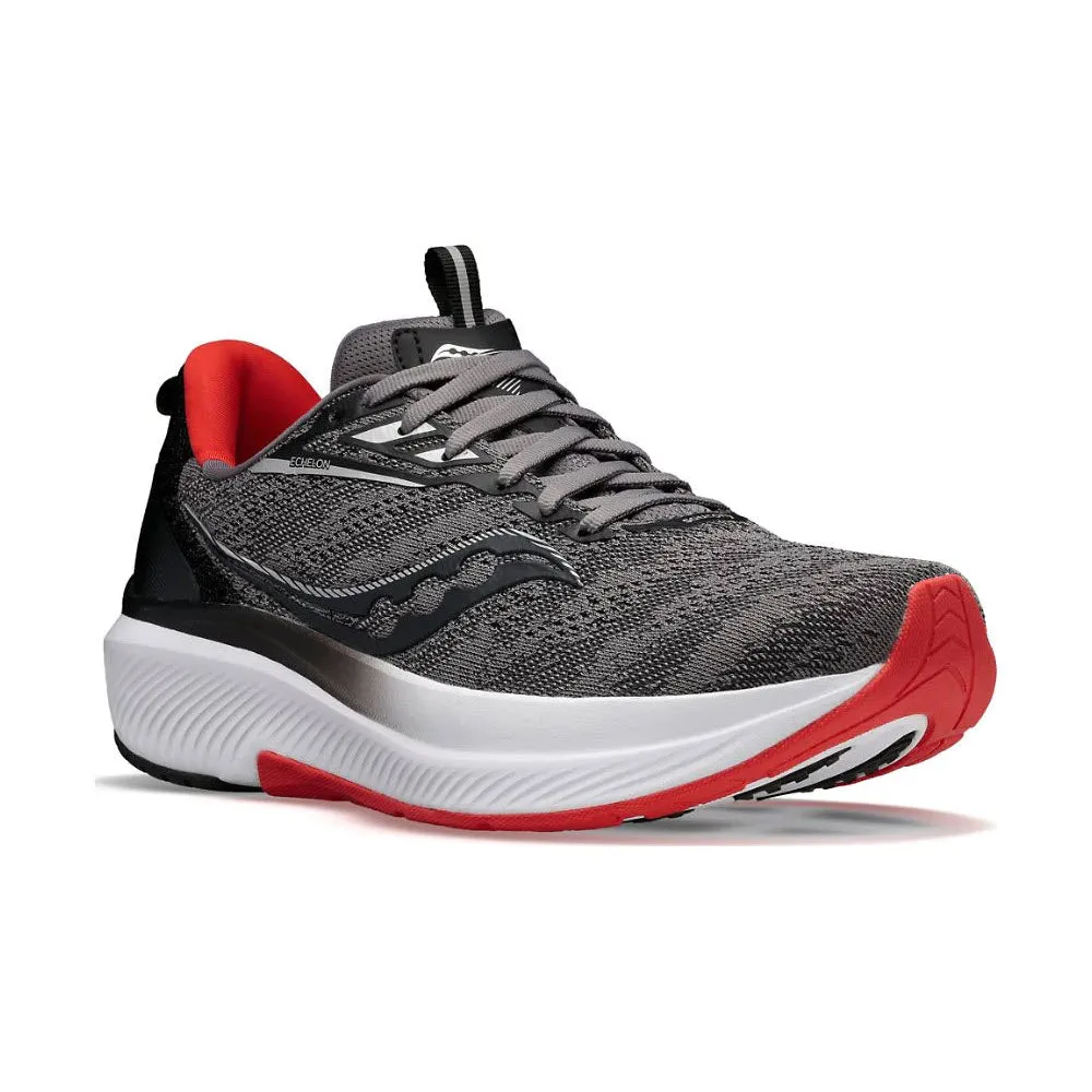 SAUCONY ECHELON 9 CHARCOAL/RED SKY - MENS
