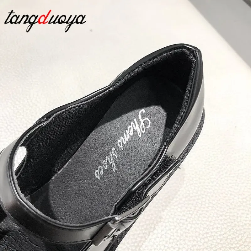 Shoes on heels Women mary janes shoes platform shoes Women's Vintage College Style Lolita shoes Girls black High Heel shoes
