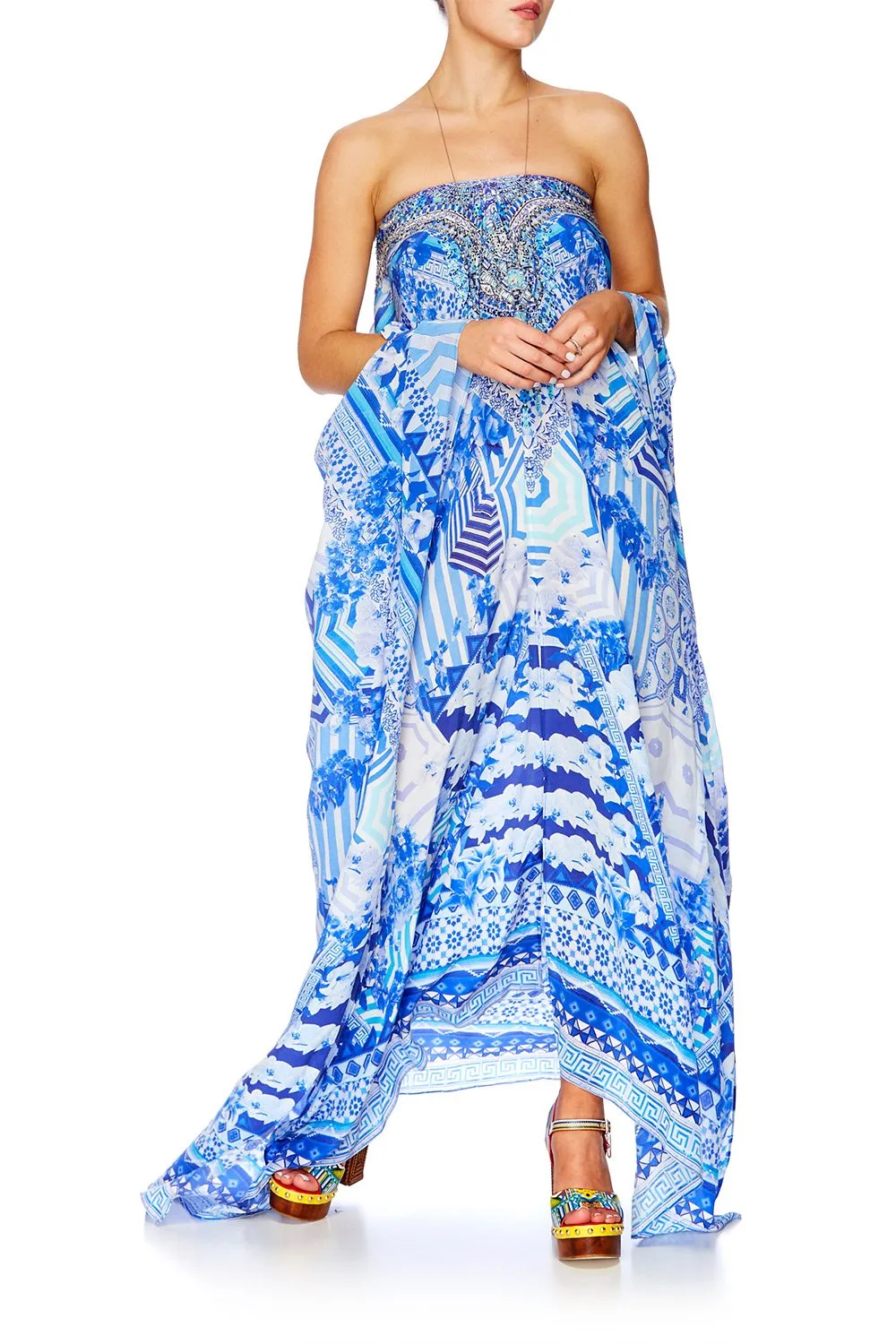 SLIT FRONT & SLEEVE KAFTAN THROWING SHADE