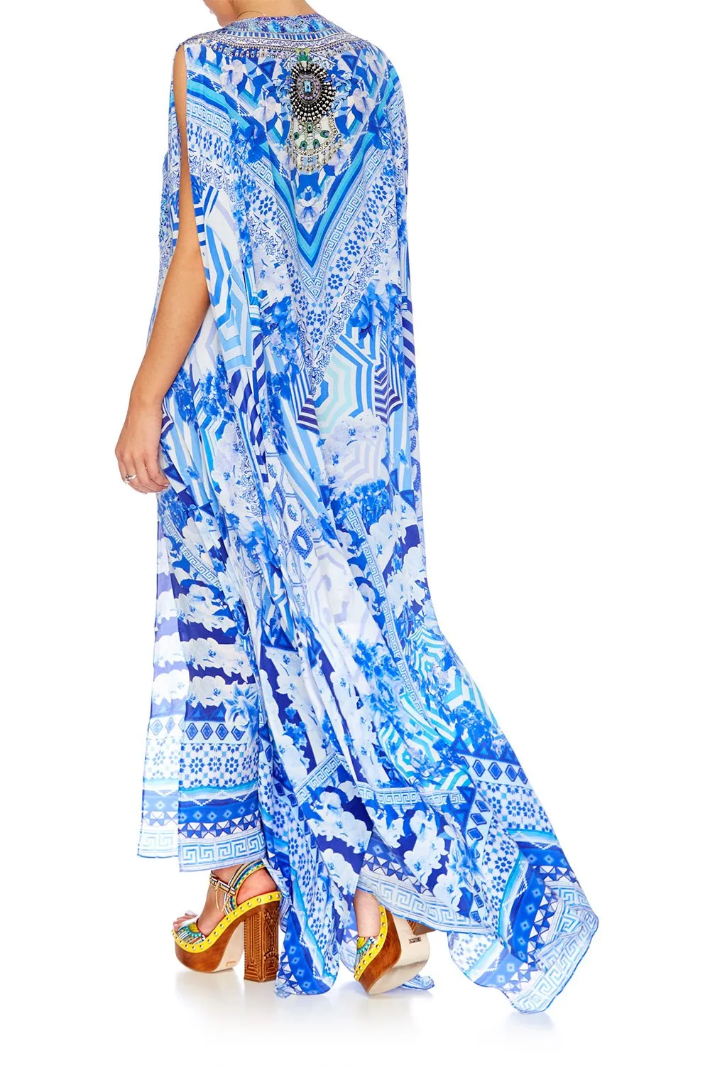 SLIT FRONT & SLEEVE KAFTAN THROWING SHADE