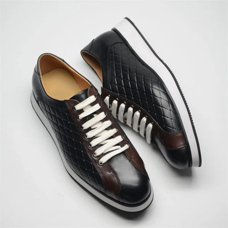 Veltique Croc Texture Lace-Ups