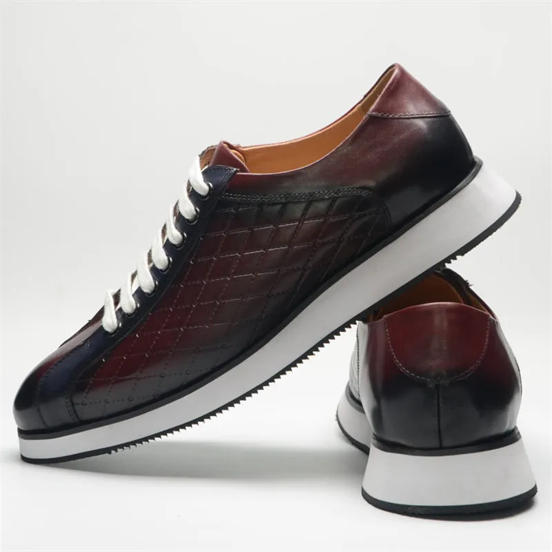 Veltique Croc Texture Lace-Ups