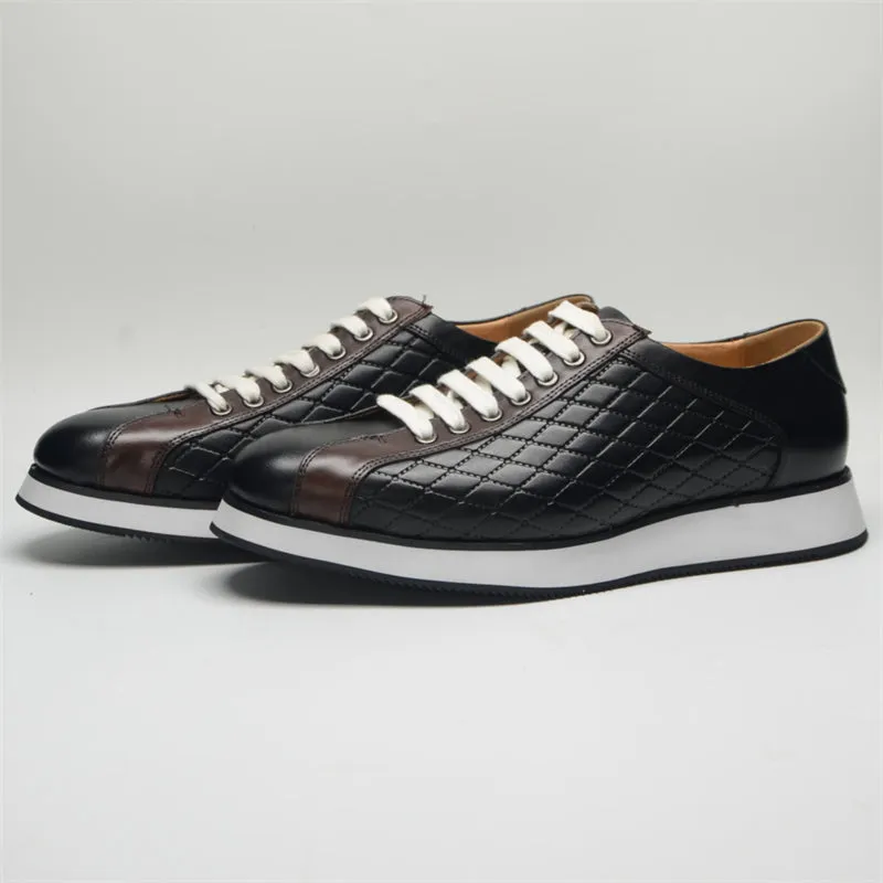 Veltique Croc Texture Lace-Ups